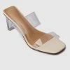 Milliotandco Shoes Cinderella Square Toe Heels (White)