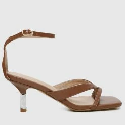 Milliotandco Beautiful Thong Heels (Brown)