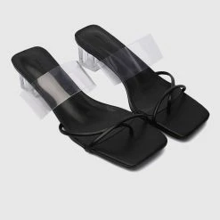Milliotandco Bold Thong Heels (Black)