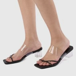 Milliotandco Bold Thong Heels (Black)