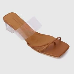 Milliotandco Shoes Bold Thong Heels (Brown)