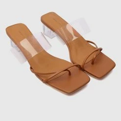 Milliotandco Shoes Bold Thong Heels (Brown)