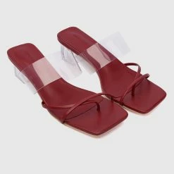 Milliotandco Bold Thong Heels (Red) Shoes