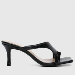 Milliotandco Far Away Square Toe Heels (Black) Shoes