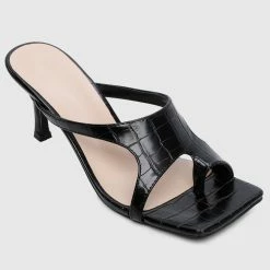 Milliotandco Far Away Square Toe Heels (Black) Shoes