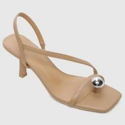 Milliotandco Shoes Charity Ball Thong Heels (Brown)