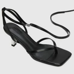 Milliotandco First Date Thong Heels (Black) Shoes