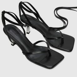 Milliotandco First Date Thong Heels (Black) Shoes