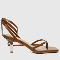 Milliotandco Shoes First Date Thong Heels (Brown)