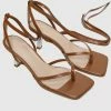 Milliotandco Shoes First Date Thong Heels (Brown)