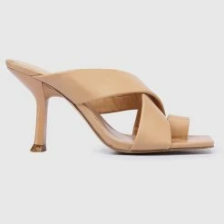 Milliotandco Giant Criss Cross Heels - Nude Shoes