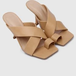 Milliotandco Giant Criss Cross Heels - Nude Shoes