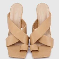 Milliotandco Giant Criss Cross Heels - Nude Shoes