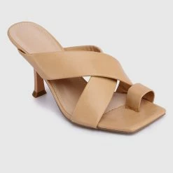 Milliotandco Giant Criss Cross Heels - Nude Shoes