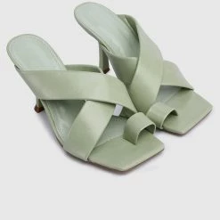 Milliotandco Shoes Giant Criss Cross Heels - Green