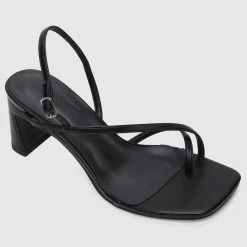 Milliotandco Shoes Slender Toe Ring Heels (Black)