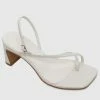 Milliotandco Shoes Slender Toe Ring Heels (White)