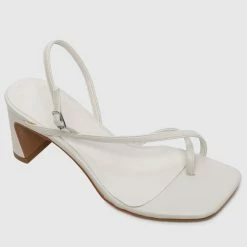Milliotandco Shoes Slender Toe Ring Heels (White)