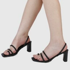 Milliotandco Hero Square Toe Heels (Black)