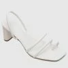 Milliotandco Hero Square Toe Heels (White) Shoes