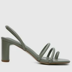 Milliotandco Hero Square Toe Heels (Green) Shoes