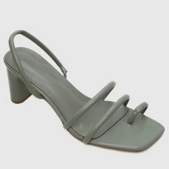 Milliotandco Hero Square Toe Heels (Green) Shoes