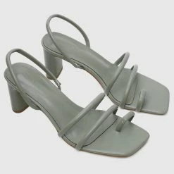 Milliotandco Hero Square Toe Heels (Green) Shoes