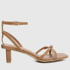 Milliotandco Tea Time Criss Cross Heels (Brown) Shoes