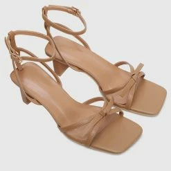 Milliotandco Tea Time Criss Cross Heels (Brown) Shoes