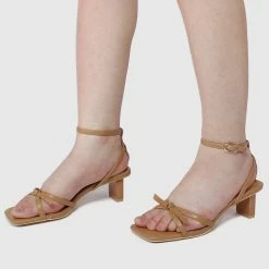 Milliotandco Tea Time Criss Cross Heels (Brown) Shoes