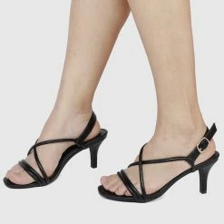 Milliotandco Afternoon Tea Criss Cross Heels (Black) Shoes