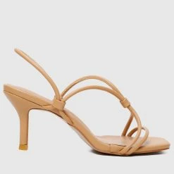 Milliotandco Edgy Open Toe Heels - Nude Shoes