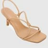 Milliotandco Edgy Open Toe Heels - Nude Shoes