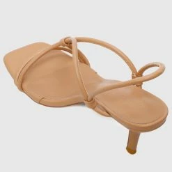 Milliotandco Edgy Open Toe Heels - Nude Shoes