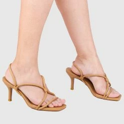 Milliotandco Edgy Open Toe Heels - Nude Shoes