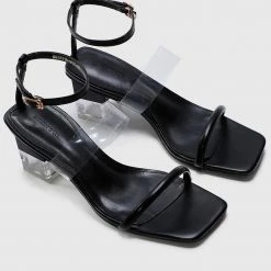 Milliotandco Shoes Loving Open Toe Heels (Black)