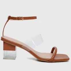 Milliotandco Loving Open Toe Heels (Brown) Shoes