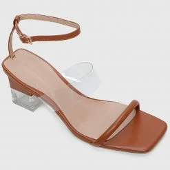 Milliotandco Loving Open Toe Heels (Brown) Shoes