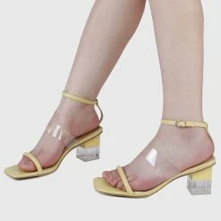 Milliotandco Loving Open Toe Heels (Yellow)