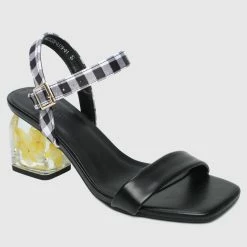 Milliot & Co Sparrow Open Toe Heels (Black) Shoes