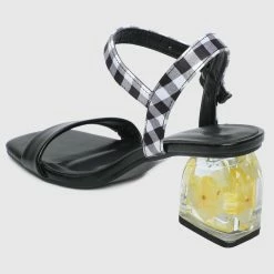 Milliot & Co Sparrow Open Toe Heels (Black) Shoes