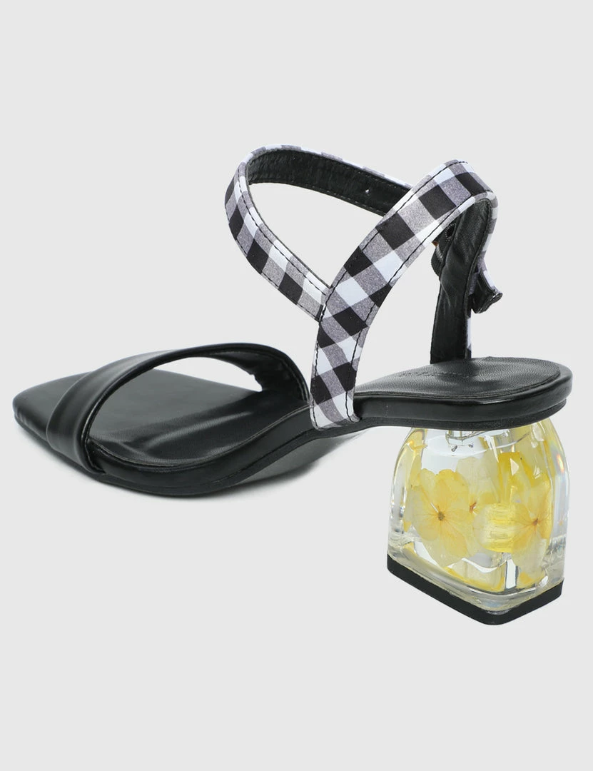 Milliot & Co Sparrow Open Toe Heels (Black) Shoes