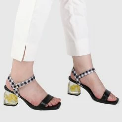 Milliot & Co Sparrow Open Toe Heels (Black) Shoes