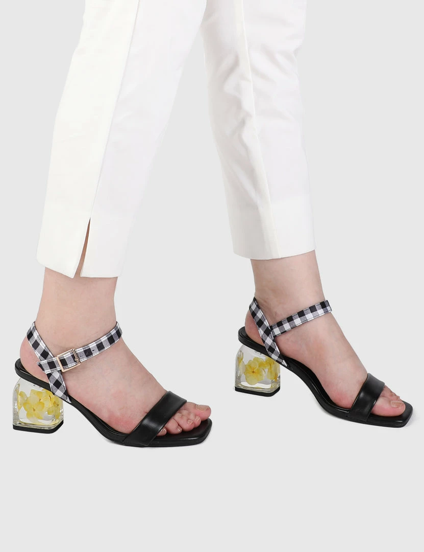 Milliot & Co Sparrow Open Toe Heels (Black) Shoes