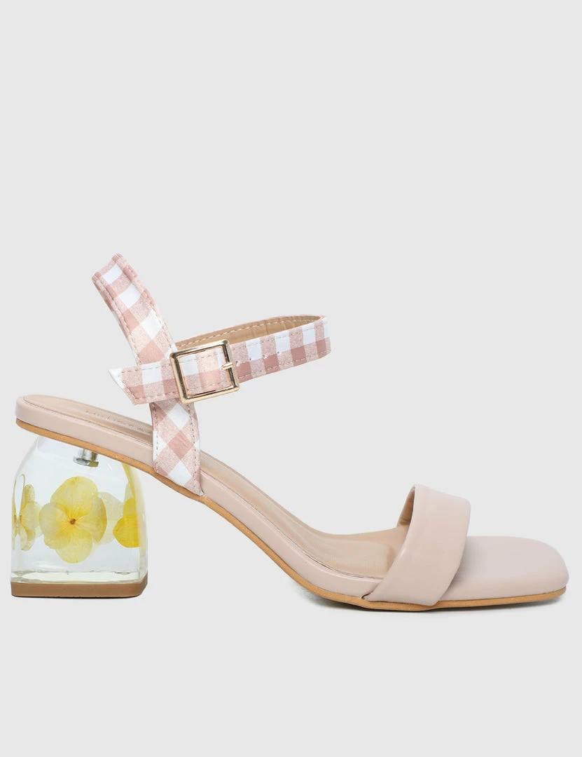Milliot & Co Sparrow Open Toe Heels (Nude) Shoes