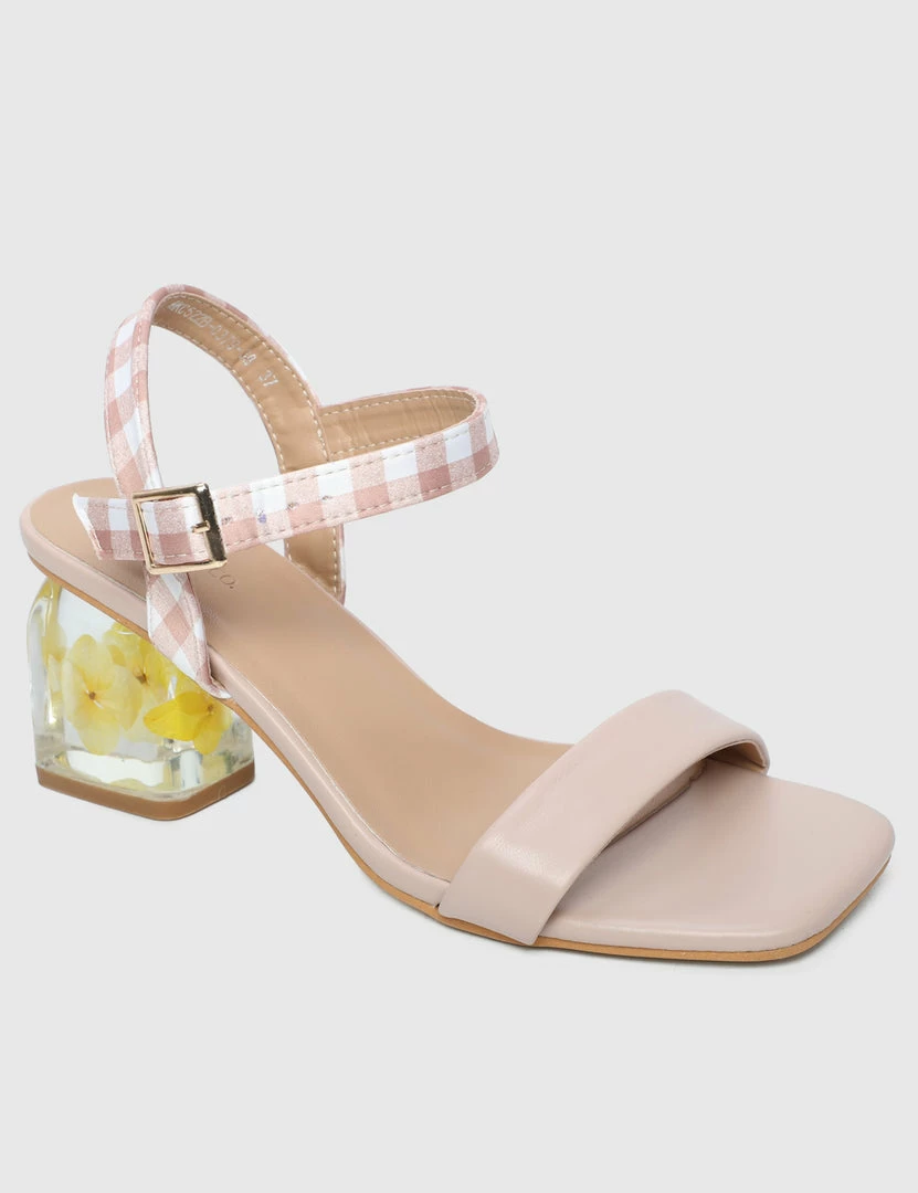 Milliot & Co Sparrow Open Toe Heels (Nude) Shoes