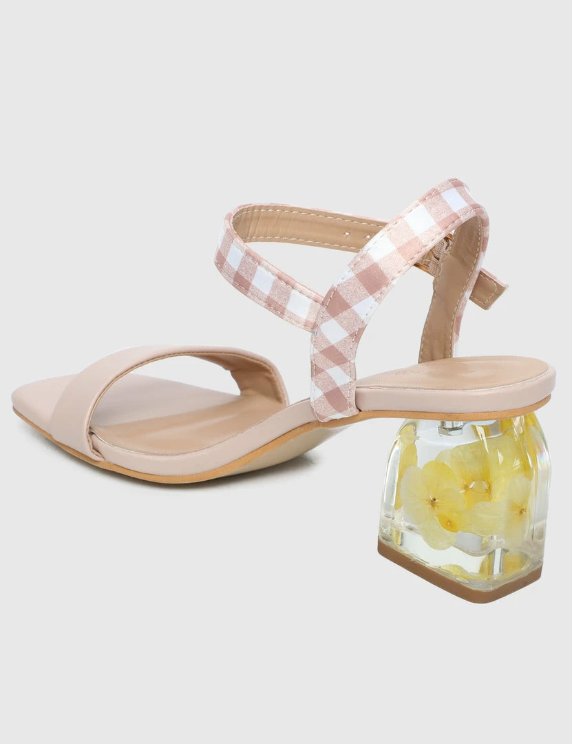 Milliot & Co Sparrow Open Toe Heels (Nude) Shoes