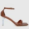 Milliotandco Chanté Open Toe Heels (Caramel) Shoes