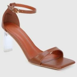 Milliotandco Chanté Open Toe Heels (Caramel) Shoes