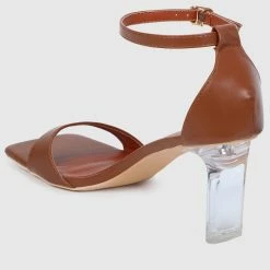 Milliotandco Chanté Open Toe Heels (Caramel) Shoes